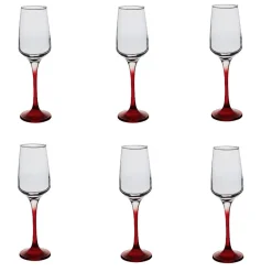 Gifi Flûte à champagne rouge translucide x6| Vaisselle Et Accessoires De Table