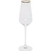Gifi Flûte en verre avec liseré doré 23 cl x4| Vaisselle Et Accessoires De Table