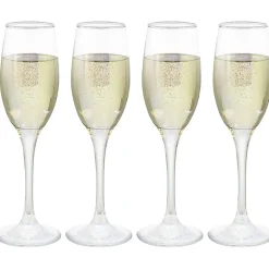 Gifi Flûte en verre transparent irisé x4| Vaisselle Et Accessoires De Table