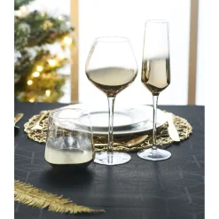 Gifi Flûte transparente et dorée| Vaisselle Et Accessoires De Table