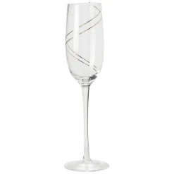 Gifi Flûte verre transparent liseré doré x4| Vaisselle Et Accessoires De Table