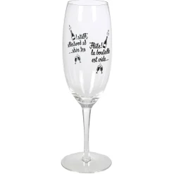 Gifi Flûte XL inscription Flûte ! La bouteille est vide... 62 cl| Vaisselle Et Accessoires De Table