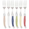 Gifi Fourchette inox manche multicolore x6| Vaisselle Et Accessoires De Table