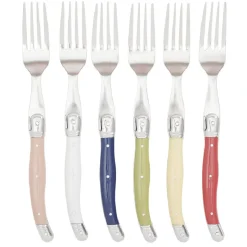 Gifi Fourchette inox manche multicolore x6| Vaisselle Et Accessoires De Table