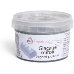 Préparation Culinaire<Gifi Glaçage miroir argenté pailleté Framboiselle 300g