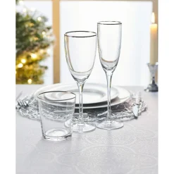 Vaisselle Et Accessoires De Table<Gifi Gobelet avec filet argenté en verre