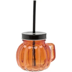Vaisselle Et Accessoires De Table<Gifi Gobelet avec paille en forme de citrouille orange 500 ml