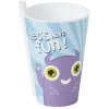 Vaisselle Et Accessoires De Table<Gifi Gobelet avec paille intégrée bleu motif monstre violet Ø9xH13,5cm