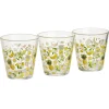 Gifi Gobelet bas conique transparent motif fruit exotique 25cl x3 - H8 cm| Vaisselle Et Accessoires De Table