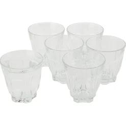 Gifi Gobelet embossé en verre 24 cl x6| Vaisselle Et Accessoires De Table