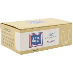 Gifi Gobelet embossé en verre 24 cl x6| Vaisselle Et Accessoires De Table