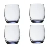 Gifi Gobelet en cristallin transparent fond bleu30 cl x4| Vaisselle Et Accessoires De Table