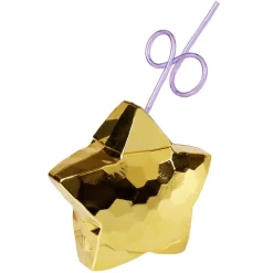 Gifi Gobelet en forme d'étoile avec paille| Vaisselle Et Accessoires De Table