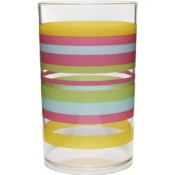 Gifi Gobelet en plastique transparent motif multicolore| Vaisselle Et Accessoires De Table