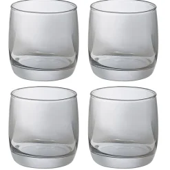 Gifi Gobelet en verre argenté x4| Vaisselle Et Accessoires De Table