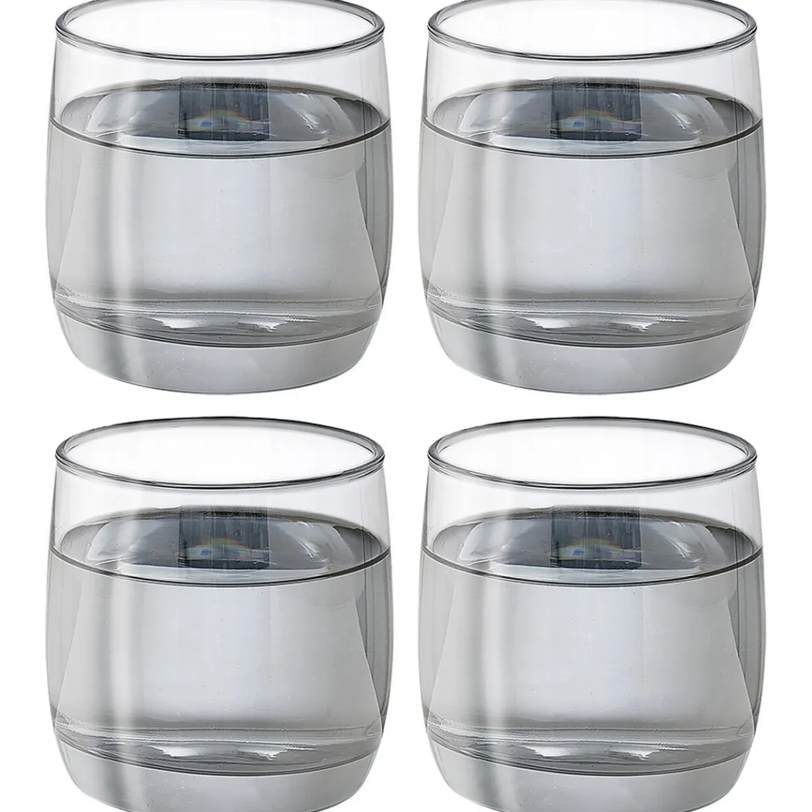 Gifi Gobelet en verre argenté x4| Vaisselle Et Accessoires De Table