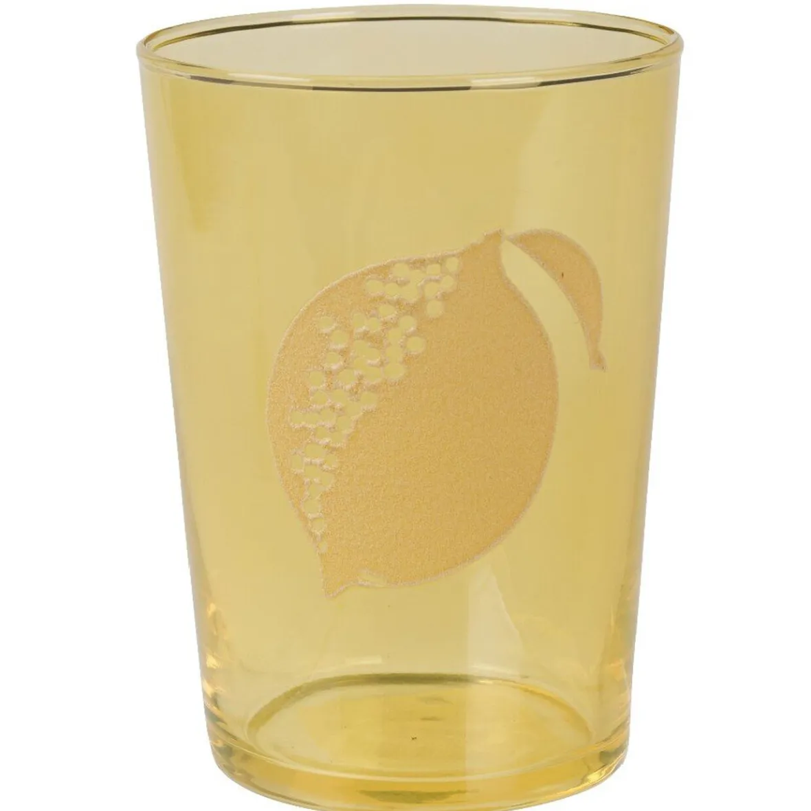 Gifi Gobelet en verre décor citron| Vaisselle Et Accessoires De Table