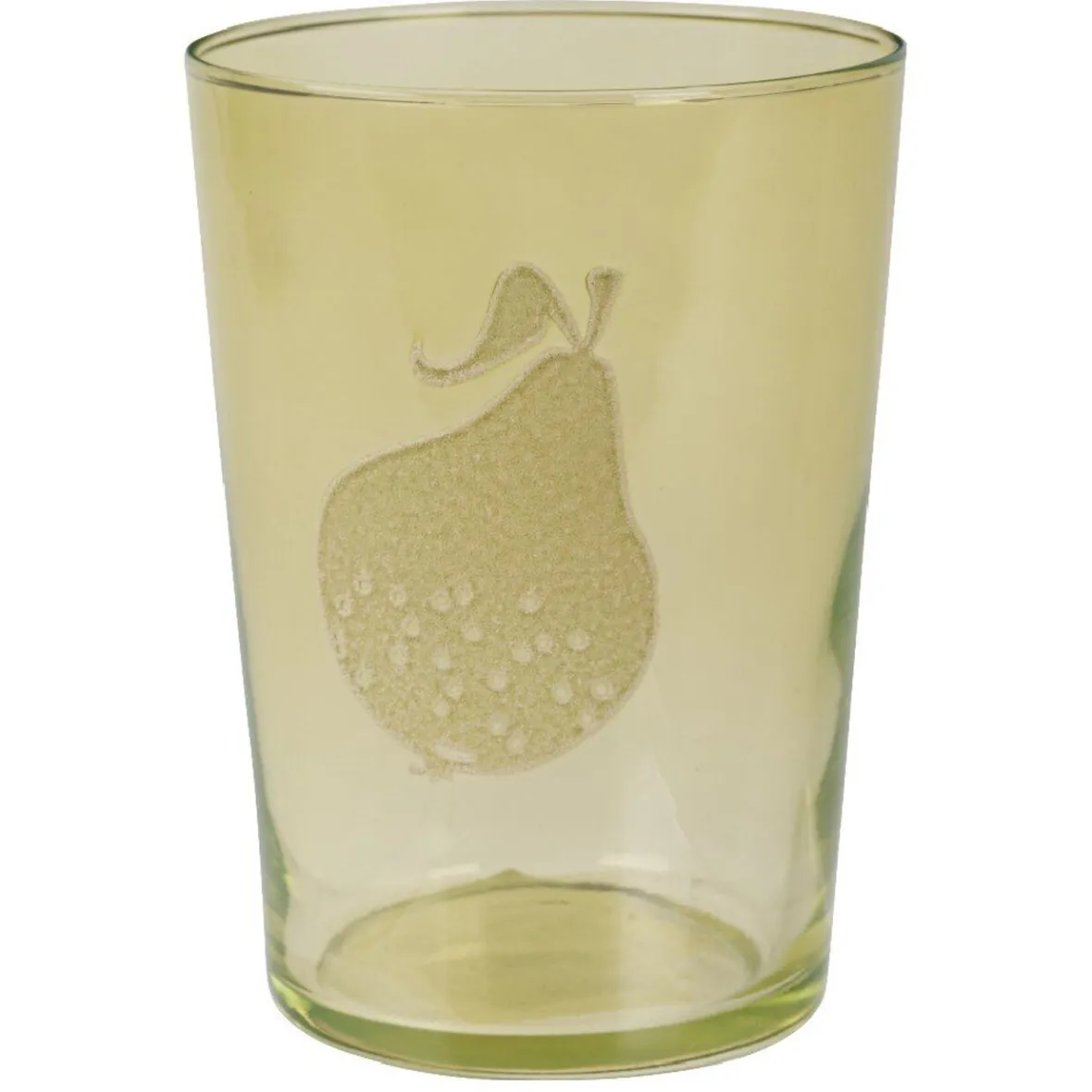Gifi Gobelet en verre décor poire| Vaisselle Et Accessoires De Table