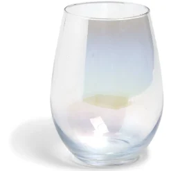Gifi Gobelet en verre irisé ovale x4| Vaisselle Et Accessoires De Table