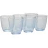 Vaisselle Et Accessoires De Table<Gifi Gobelet en verre Margaux motifs chevron transparent bleu x6
