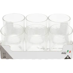 Gifi Gobelet en verre motif cercle 25 cl x6| Vaisselle Et Accessoires De Table