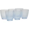 Vaisselle Et Accessoires De Table<Gifi Gobelet en verre Nina motif relief rainuré transparent bleu 25 cl x6