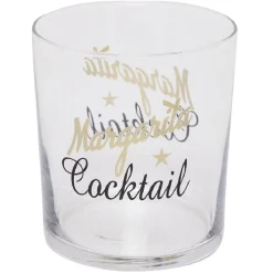 Gifi Gobelet en verre transparent avec inscription 34,5 cl x3| Vaisselle Et Accessoires De Table
