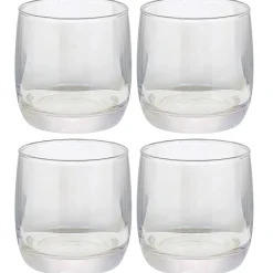 Gifi Gobelet en verre transparent irisé x4| Vaisselle Et Accessoires De Table
