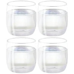 Gifi Gobelet en verre transparent irisé x4| Vaisselle Et Accessoires De Table