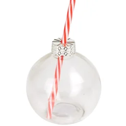 Gifi Gobelet forme de boule de Noël avec paille| Vaisselle Et Accessoires De Table