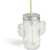 Vaisselle Et Accessoires De Table<Gifi Gobelet 460ml forme cactus avec paille verre transparent