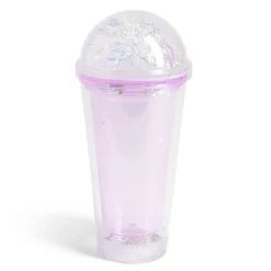 Gifi Gobelet 450ml plastique double paroi à paillettes 2 coloris| Vaisselle Et Accessoires De Table