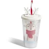 Gifi Gobelet paille Noël 470ml - 2 modèles| Vaisselle Et Accessoires De Table