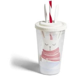 Gifi Gobelet paille Noël 470ml - 2 modèles| Vaisselle Et Accessoires De Table
