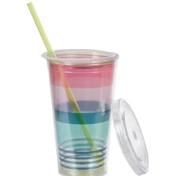 Vaisselle Et Accessoires De Table<Gifi Gobelet plastique et paille bayadère