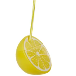Gifi Gobelet plastique et paille en forme de citron| Vaisselle Et Accessoires De Table