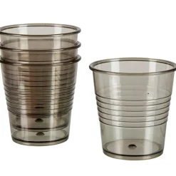 Gifi Gobelet plastique noir transparent x4| Vaisselle Et Accessoires De Table