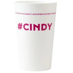 Gifi Gobelet plastique prénom #CINDY 33 cl| Vaisselle Et Accessoires De Table