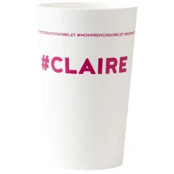Gifi Gobelet plastique prénom #CLAIRE 33 cl| Vaisselle Et Accessoires De Table
