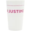 Gifi Gobelet plastique prénom #JUSTINE 33cl| Vaisselle Et Accessoires De Table