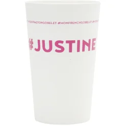 Gifi Gobelet plastique prénom #JUSTINE 33cl| Vaisselle Et Accessoires De Table