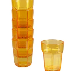 Gifi Gobelet plastique rigide orange transparent x6| Vaisselle Et Accessoires De Table