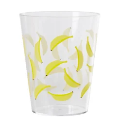 Gifi Gobelet plastique transparent décor banane| Vaisselle Et Accessoires De Table