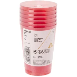 Gifi Gobelet réutilisable rouge x6| Vaisselle Et Accessoires De Table