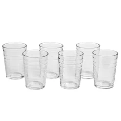 Gifi Gobelet strié en verre 20 cl x6| Vaisselle Et Accessoires De Table