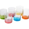 Gifi Gobelet verre fond multicolore 28 cl x6| Vaisselle Et Accessoires De Table