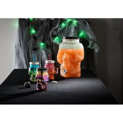 Gifi Gobelet verre forme tête de mort couvercle et paille 500 ml| Vaisselle Et Accessoires De Table
