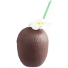 Gifi Gourde avec paille forme Noix de coco 700 ml| Vaisselle Et Accessoires De Table