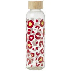 Gifi Gourde bouteille en verre avec bouchon bambou 500ml Ø6,5xH22cm| Vaisselle Et Accessoires De Table