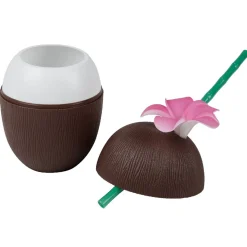 Gifi Gourde plastique et paille noix de coco| Vaisselle Et Accessoires De Table